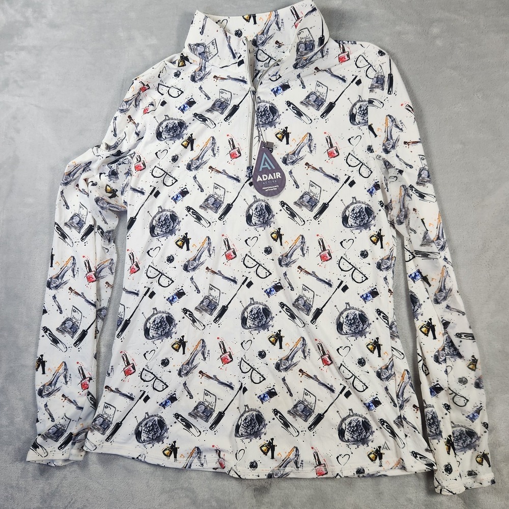 ADAIR Skylar‎ Size M Women 1/4 Zip Stand Collar Lightweight Athletic Pullover